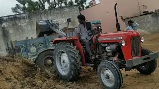 मिट्टी व खाद लोडर पलटू कृषि यंत्र simple Tractor massey Di
