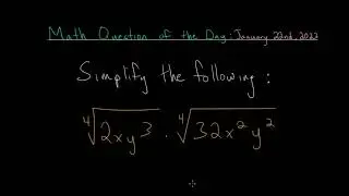 Math Question of the Day: January 22nd, 2023