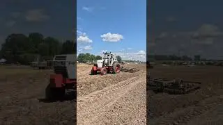 Case tractor 2290 disking the field 🚜 Pinckneyville Illinois Tractor Show #shorts