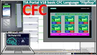 TIA Portal V18| TIA Portal tutorial CFC Language Flipflop motor, pumps, fans control| Siemens PLC