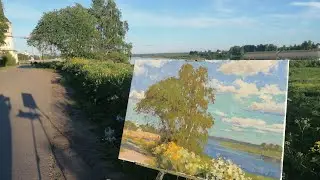 пленэр на берегу Сухоны