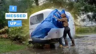 I was not prepared for this *Torrential Rainfall* | 1972 Boler Restoration