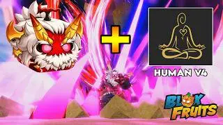 Fiend Yeti Mutation + Human V4 = 👹🔴😈 (blox fruits bounty hunting)