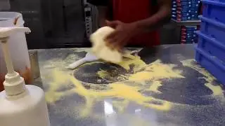 How to mix dough to make Pan Pizza.. Domino's style..