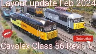 Layout Update Febuary 2024, Cavalex Class 56 review on 56049/56091