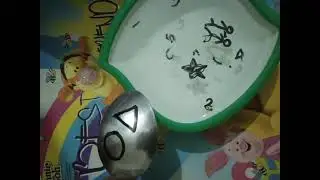 Floating whiteboard marker shapes ⚫⭕⏹️ in water