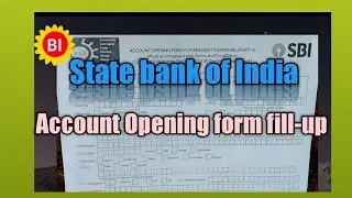 state bank of india Account opening form fill-up in telugu