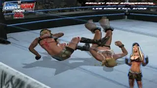 Smackdown vs Raw 2008 | Ashley Make Leg Drop 2 All Divas