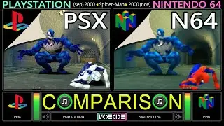 Spider-Man (PlayStation vs Nintendo 64) Side by Side Comparison @vcdecide