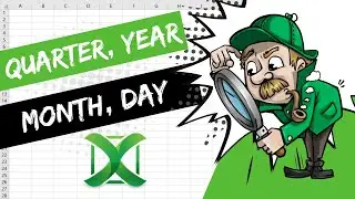 Excel - How to extract Quarter, Year, Month and Day from the date | Excel Tips 92