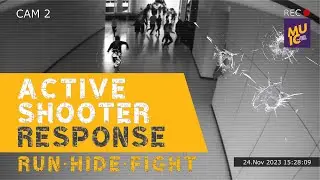 How to survive an active shooter event in order to effectively prevent injury, and death.