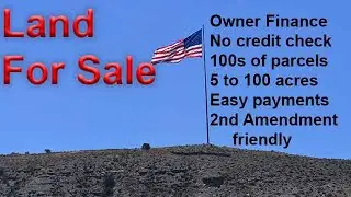 Off-grid land for sale.  Owner finance.  No credit check.  5 to 100 acres.  Easy payments.