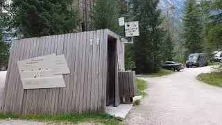 Dormiamo con il camper in un parcheggio vicino al Lago di Dobbiaco