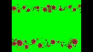 Floral Frame [Green Screen]