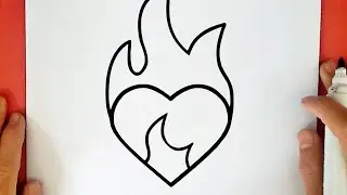 HOW TO DRAW A FLAMING HEART