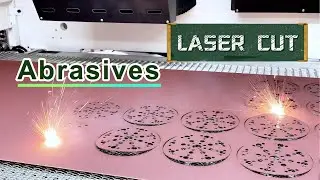 LC800 Laser cutting sanding discs (abrasives) from rolls - Golden Laser