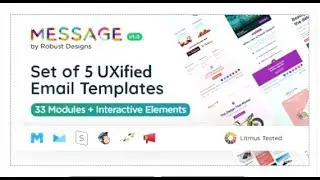 Message - Set of 5 UXified Email Templates | Themeforest Templates