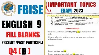 English 9  Grammar Guess 2023  |Use verb Present and Past Participle