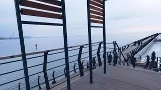 Пирс Мариуполь 2021.2 море замёрзло