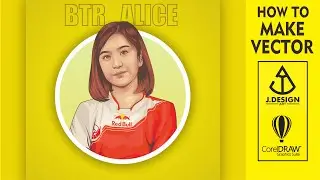 HOW TO MAKE VECTOR ART BTR ALICE USING COREL DRAW | Speed Art