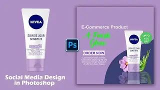 Photoshop Tutorial - E-commerce product banner design | Social Media Post Design in Photoshop