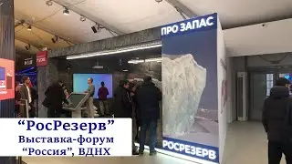 "РосРезерв". Выставка-форум "Россия" на ВДНХ. Светодиодный Led экран на стенде (Лед видеоэкран)