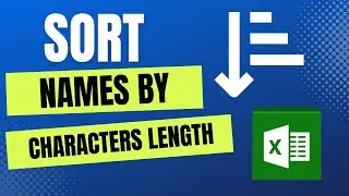 😱 Excel Data Sort Tricks | How to Sort Text by Char. length |  