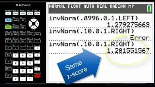 TI-84 CE Tutorial 45 Finding the Z-Score for a Probability of a Normal Distribution