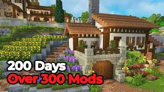 I Survived 200 DAYS Building The ULTIMATE Farm in Minecraft With 300 Mods - Part 2