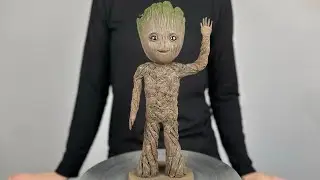 Шоколадный Грут . Sculpting chocolate Baby Groot.