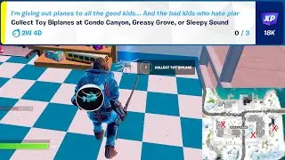 Collect Toy Biplanes at Condo Canyon, Greasy Grove, or Sleepy Sound Fortnite