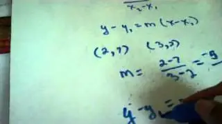 Equation of a line using two points