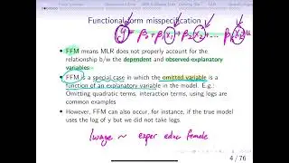 9.1 Functional form misspecification