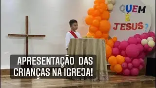 APRESENTAÇÃO DA PÁSCOA CRIANÇAS E LORENZO NA IGREJA (Bruna Mendonça ) #teatroinfantil #crianças
