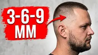 Стрижка машинкой с насадками 3,6,9 мм / Как сделать плавный переход в короткой стрижке. Стрижка дома