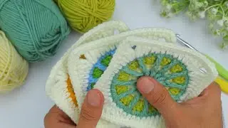 This is incredibly cool!  Unusual crochet granny square pattern for beginners