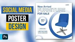 social media post design in photoshop  | furniture poster design in photoshop