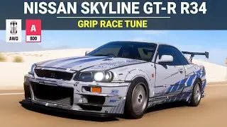 Forza Horizon 5 - 2002 Nissan Skyline GT-R R34, FH5 Grip Race Build, Tune & Customization