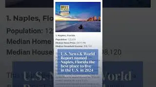 Naples, FL has just been named the best place to live in the US in 2024! #naplesflorida #dreamhome