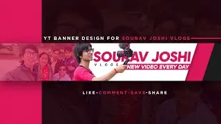 yt banner design for @souravjoshivlogs7028  | MMR GRAPHICS