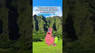Patrick is trying to survive from Jurassic Park 🦖