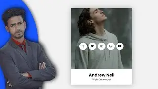 Animated Profile Card Using Html Css