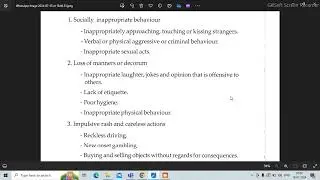 HOW TO TAKE HISTORY OF DISINHIBITION IN FRONTAL LOBE ASSESSMENT