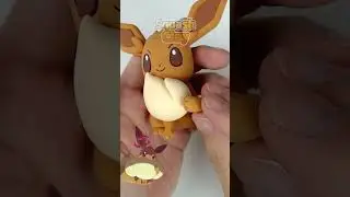 Making Gigantamax Eevee Pokémon out of clay 