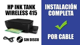 Cómo Instalar Impresora HP Ink Tank Wireless 415 (Sin Disco de Instalación) | Por Cable