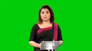 Tv News Reporter Broadcasting Green Screen background effect video || Free Use