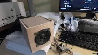Homemade Speaker and Amp playing 
