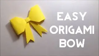Cute Paper Bow - Origami Bow Tutorial - Easy Steps for Beginners (DIY) - Easy Origami