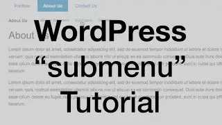 WordPress Child Page Menu (parent & subpages)