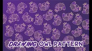 Drawing Owl Pattern with Illustrator | ELDEZINER